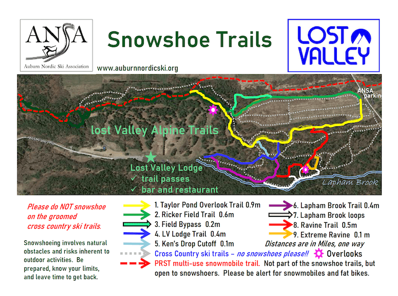 lost valley snowshoe trail