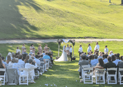lawn wedding ceremony venu Lost valey Auburn ME