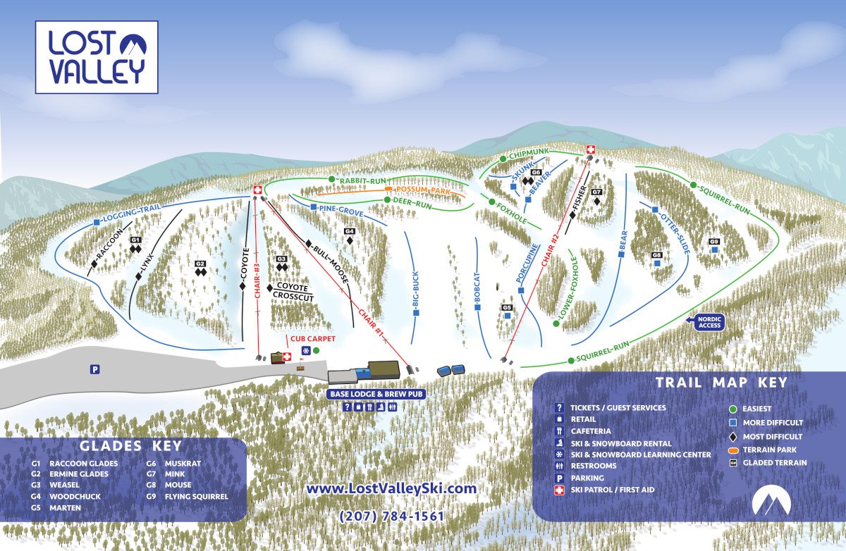 trail map for lost valley 2024 2025